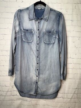 hippie laundry size medium chambray tunic
